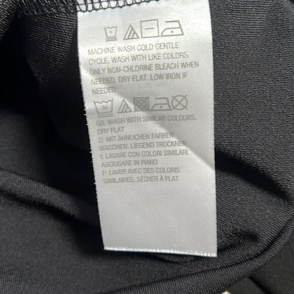 Dennis Basso Caviar Crepe Cardigan W/ Attached Lurex Shell Black Size Medium - Picture 7 of 9